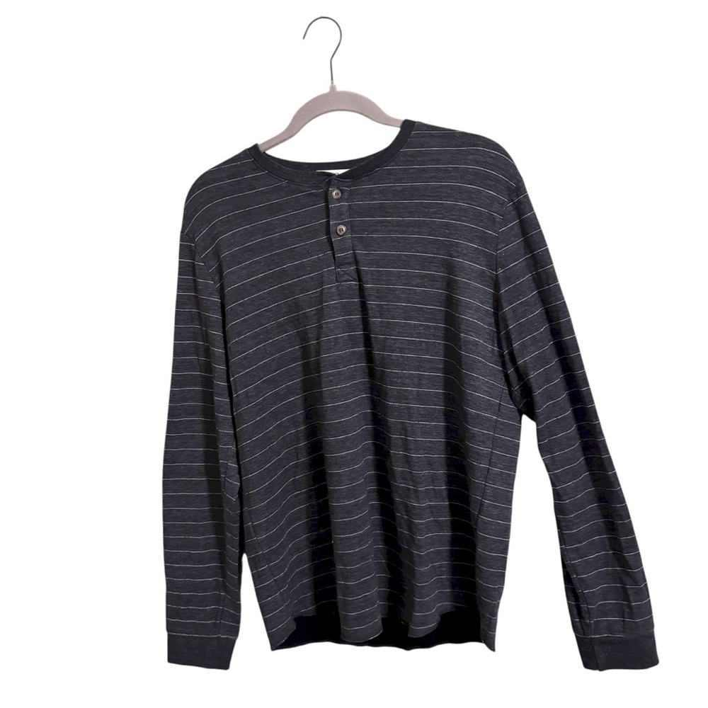 Marine Layer Blue Gray Striped Long Sleeve Shirt Mens‎ Medium Large